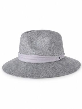 Phenix Gray Wool Wide Brim Fedora Hat